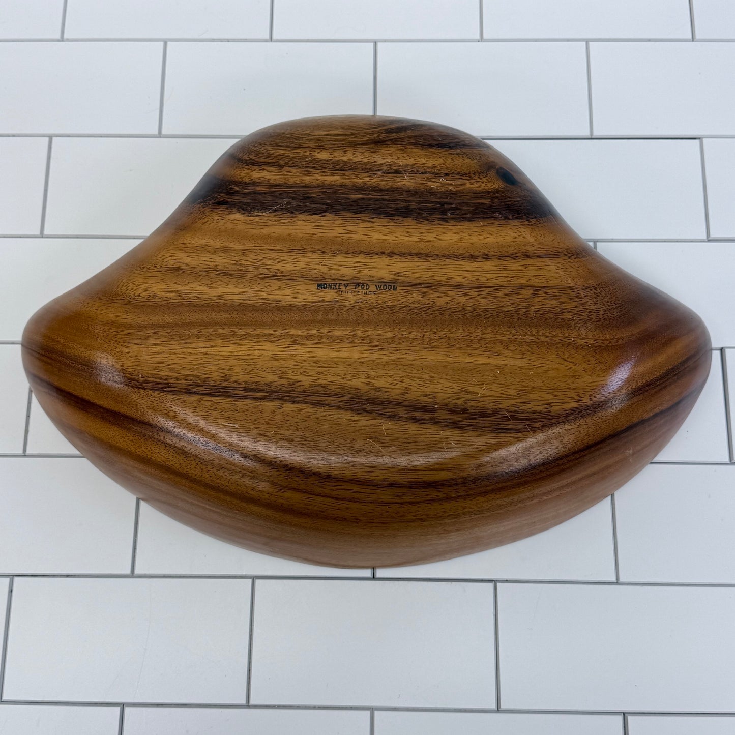 Monkey Pod Wood Salad Bowl Serveware, Set of 9