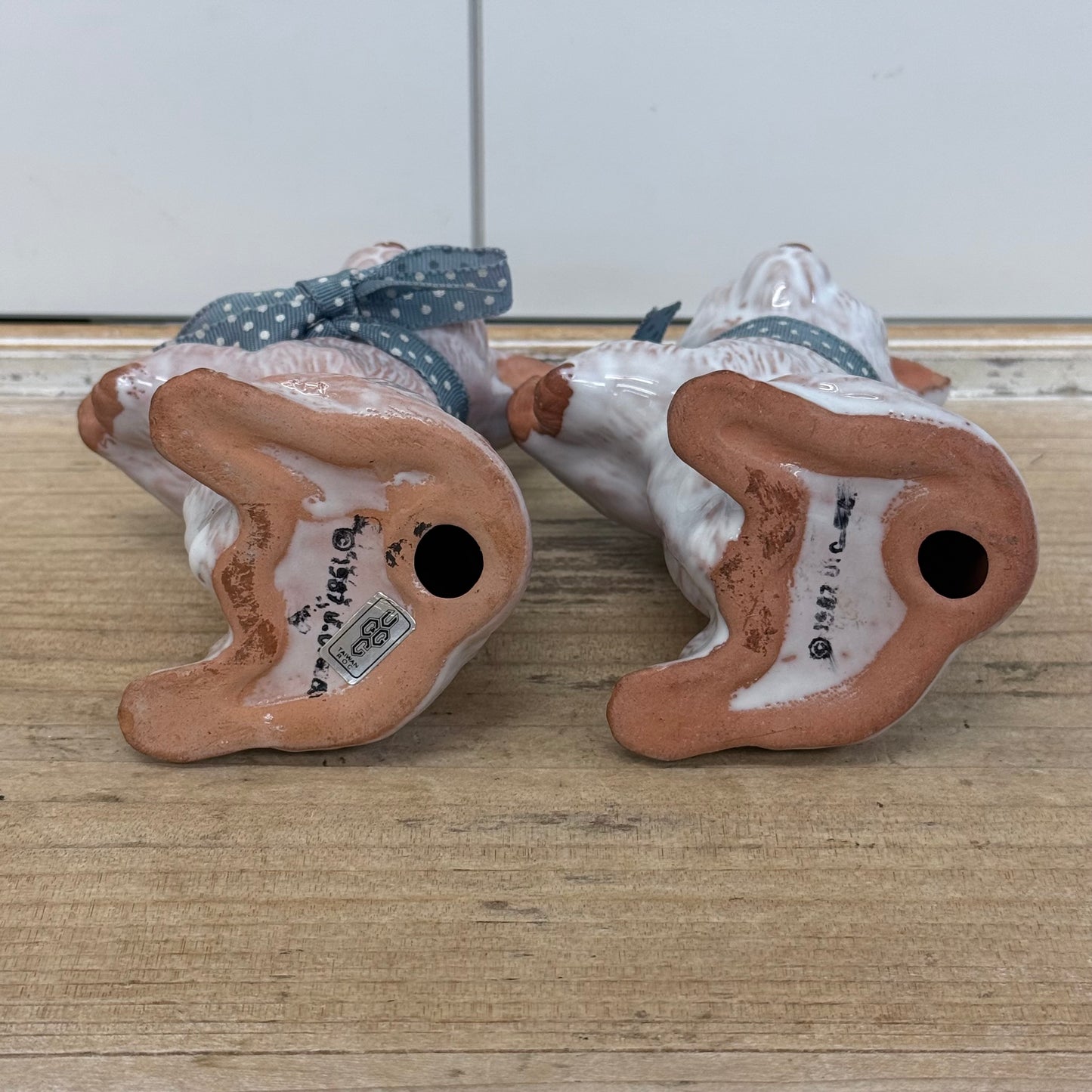 UCGC Cat Figurines Set of 2 Glazed Terracotta 1987
