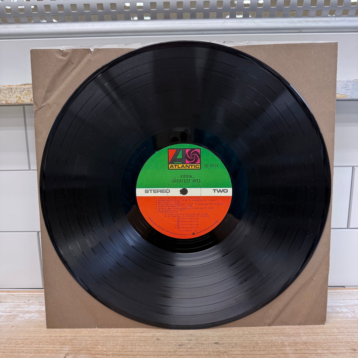 ABBA Greatest Hits Vinyl Record 1976 LP