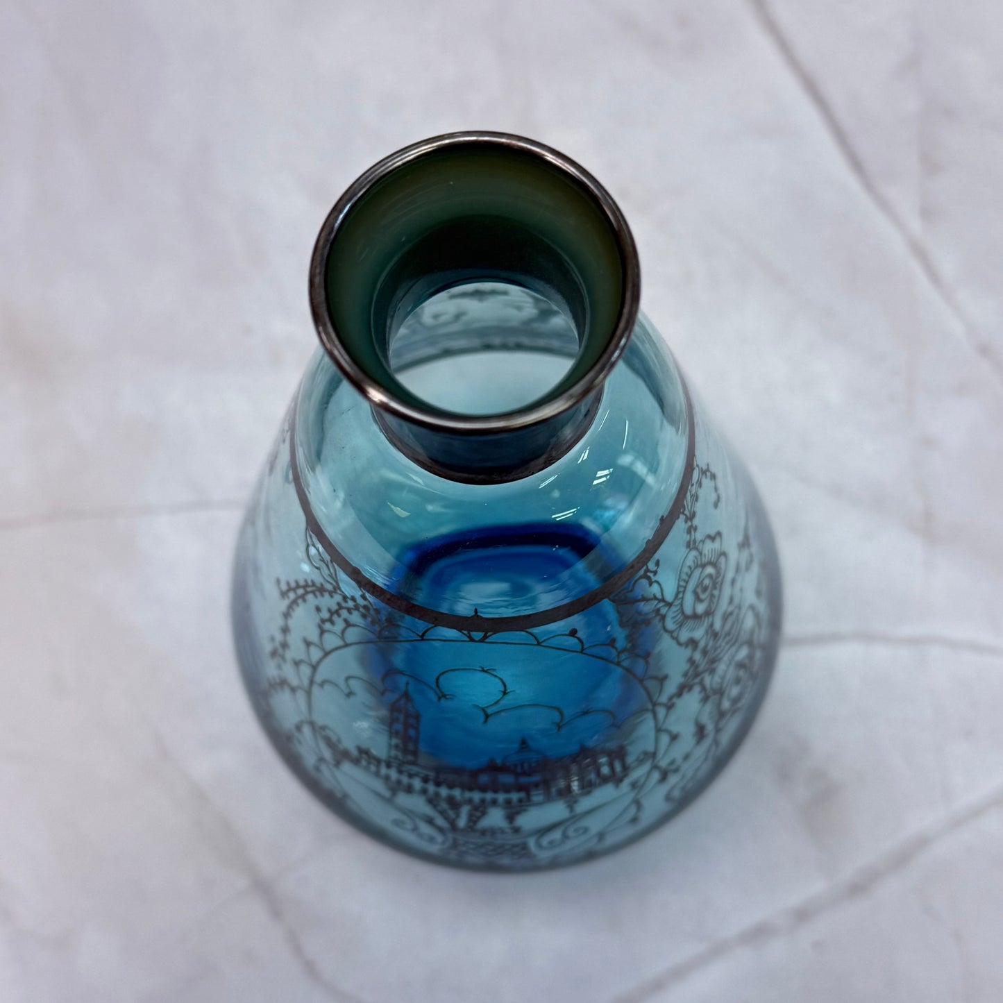 Venetian Glass Decanter & Cordial Glass, 7 Piece
