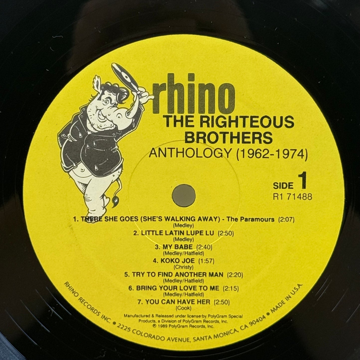 The Righteous Brothers Anthology Double Vinyl Record LP 1989 #R1-71488