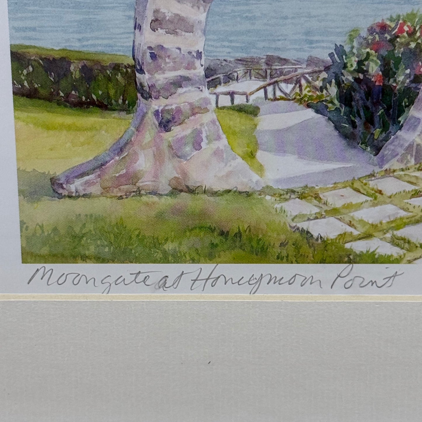 Diana Amos Moongate at Honeymoon Point Signed Print 1999