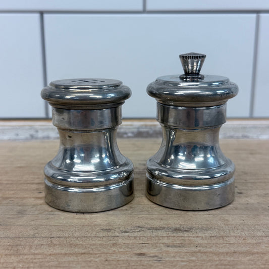 Eales 1779 Italian Pewter Salt Shaker & Pepper Mill Set