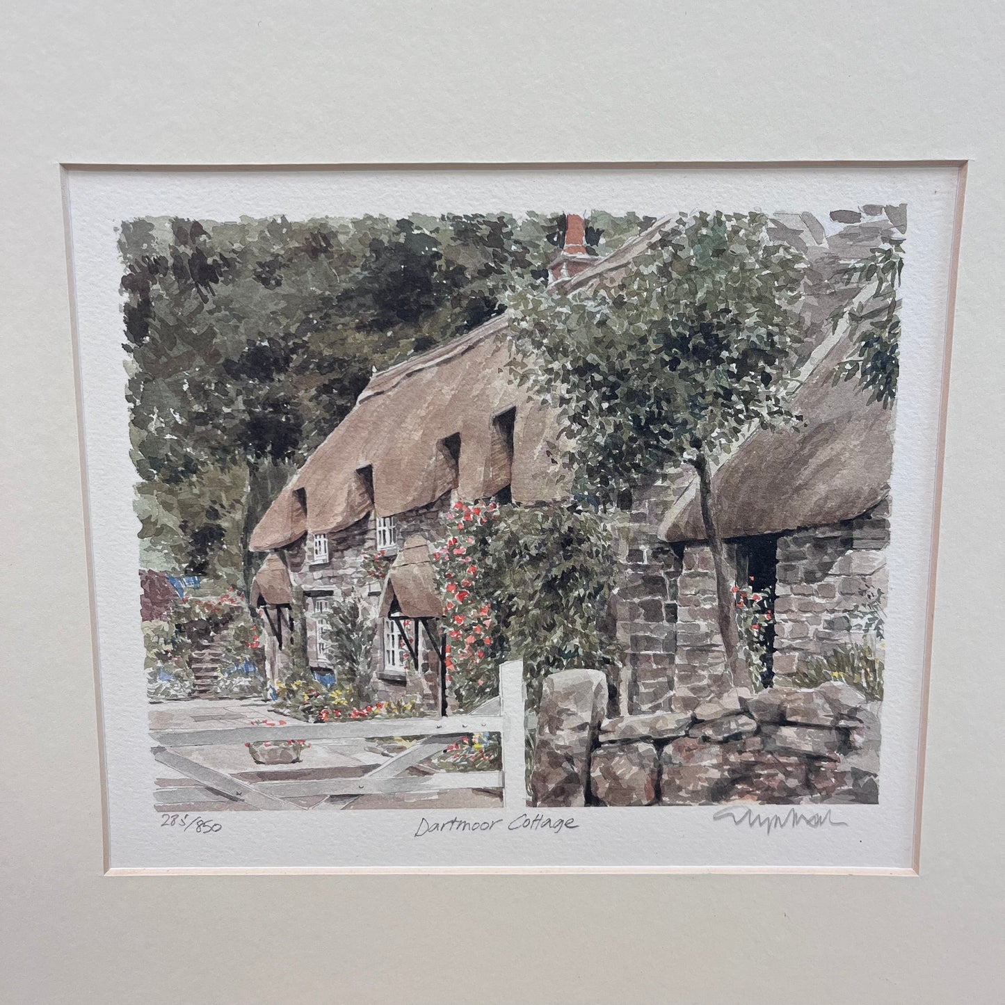 Glyn Martin Portraits of Britain Dartmoor Cottage Print, Signed