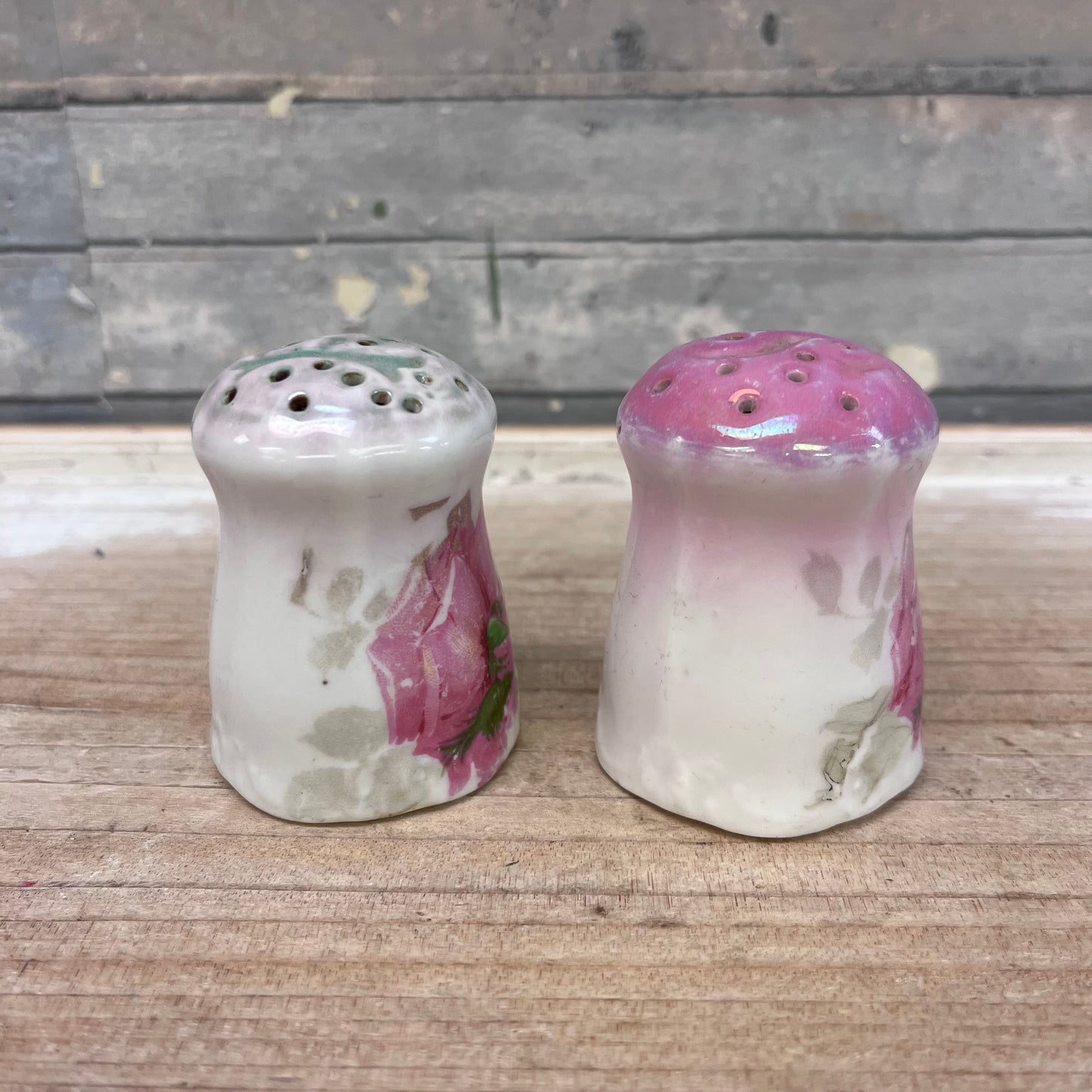 Floral Iridescent Salt & Pepper Shakers