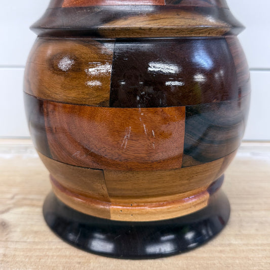 Turned Hardwood Vase, 12”