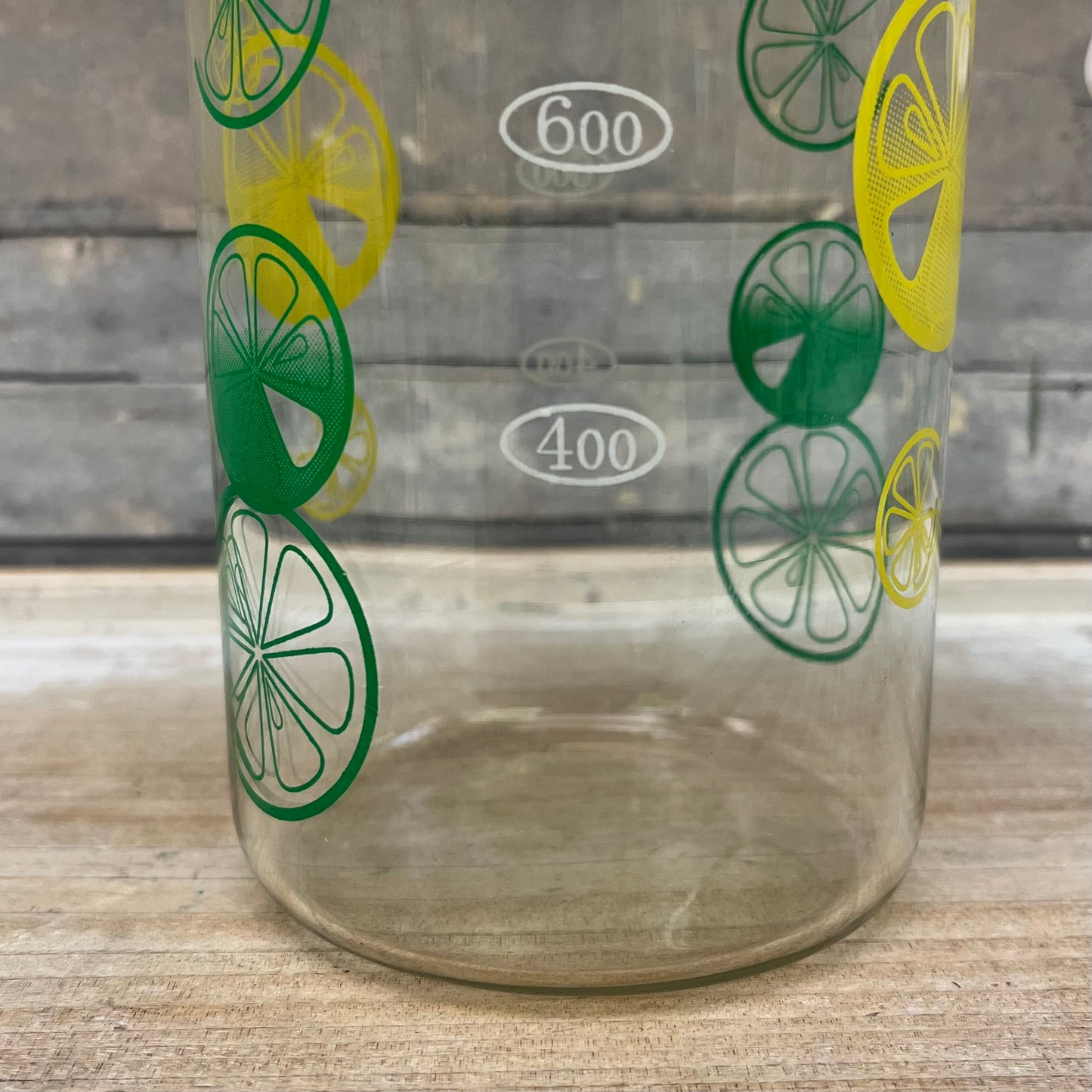 MCM Lemon Lime Glass Juice Carafe, 1 Quart