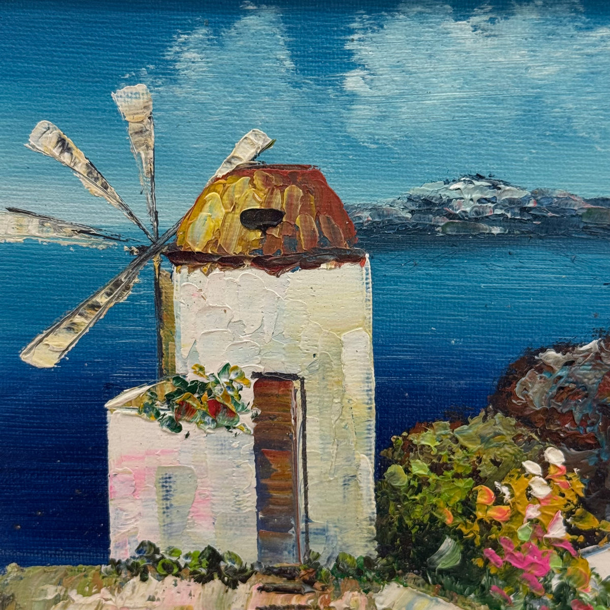 Original Oil Painting Mediterranean Coastal Scene Set