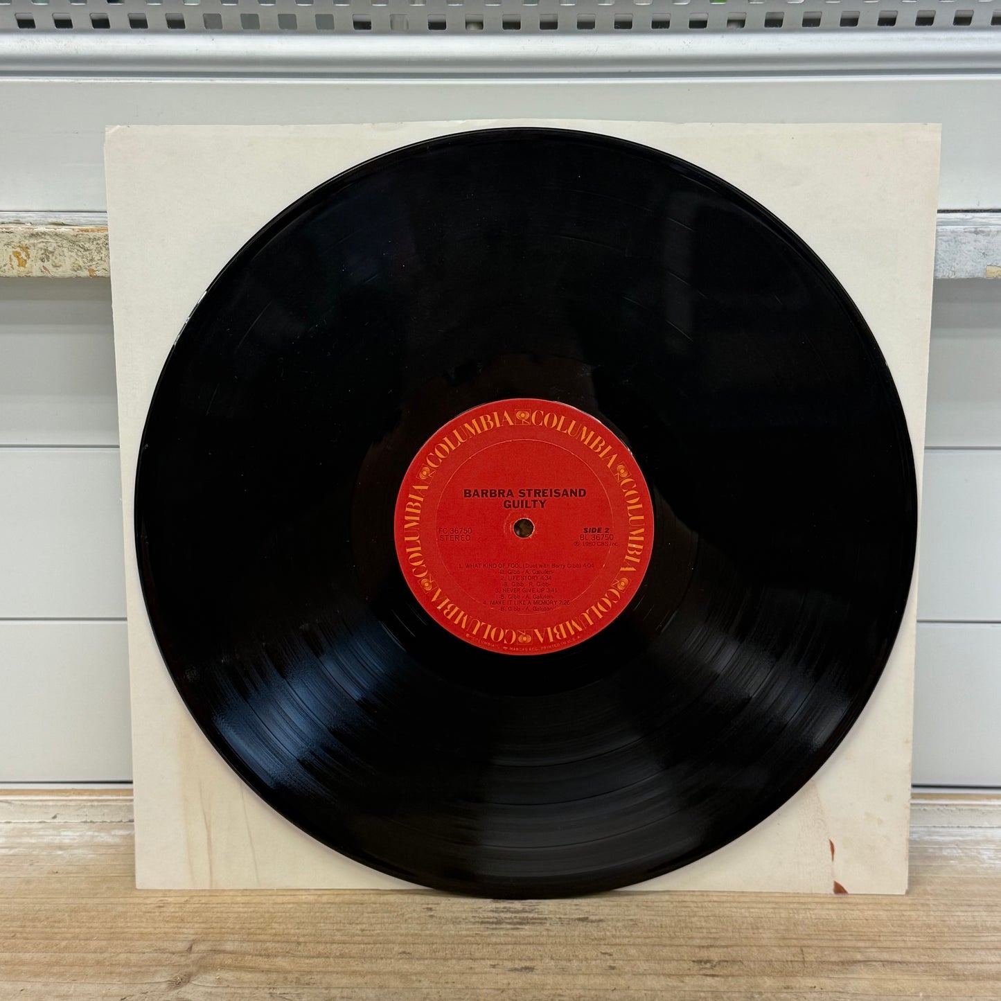 Barbra Streisand Guilty Vinyl Record LP 1980 #FC 36750