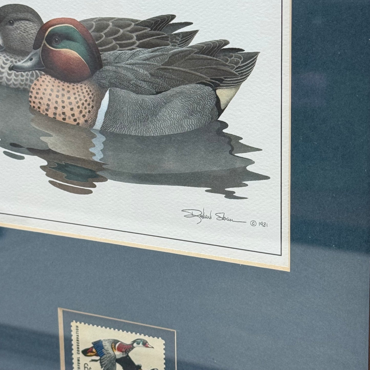 Richard Sloan Duck Art Print & Stamp, Signed 1981