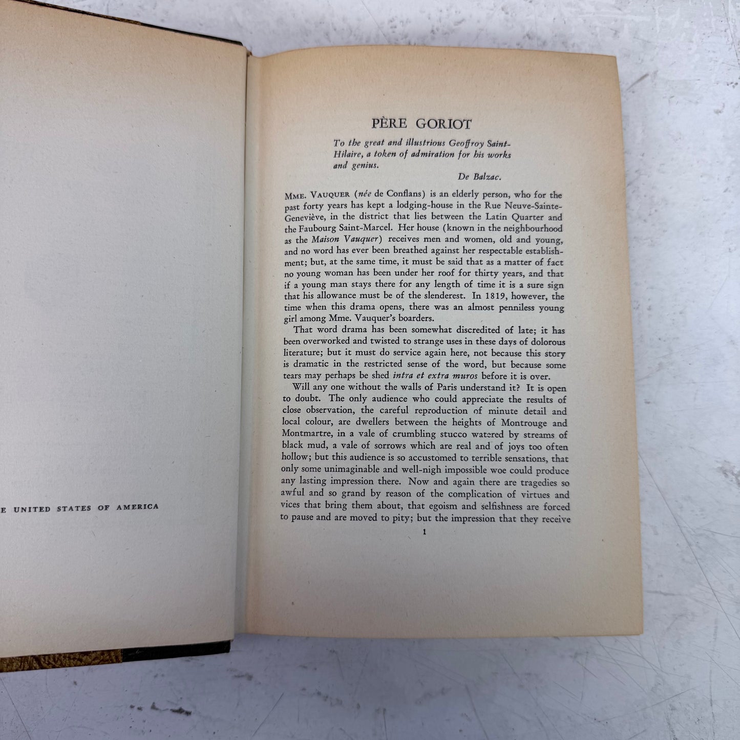 Honoré de Balzac Père Goriot Hardback, 1940s Ed.