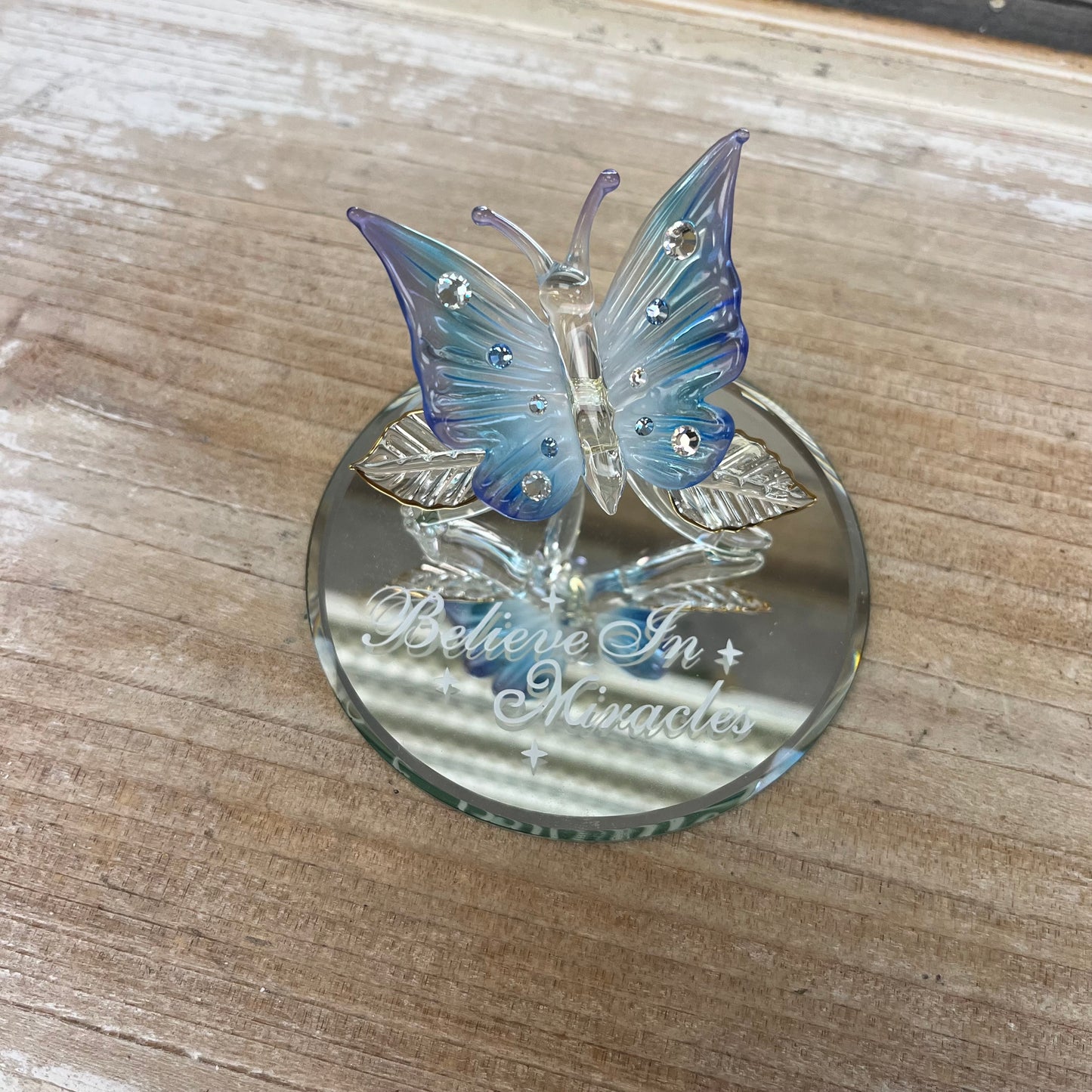 Glass Baron Swarovski Crystal Butterfly Figurine