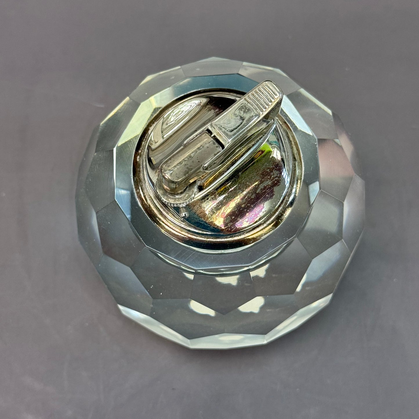 Post House Cut Crystal Table Lighter