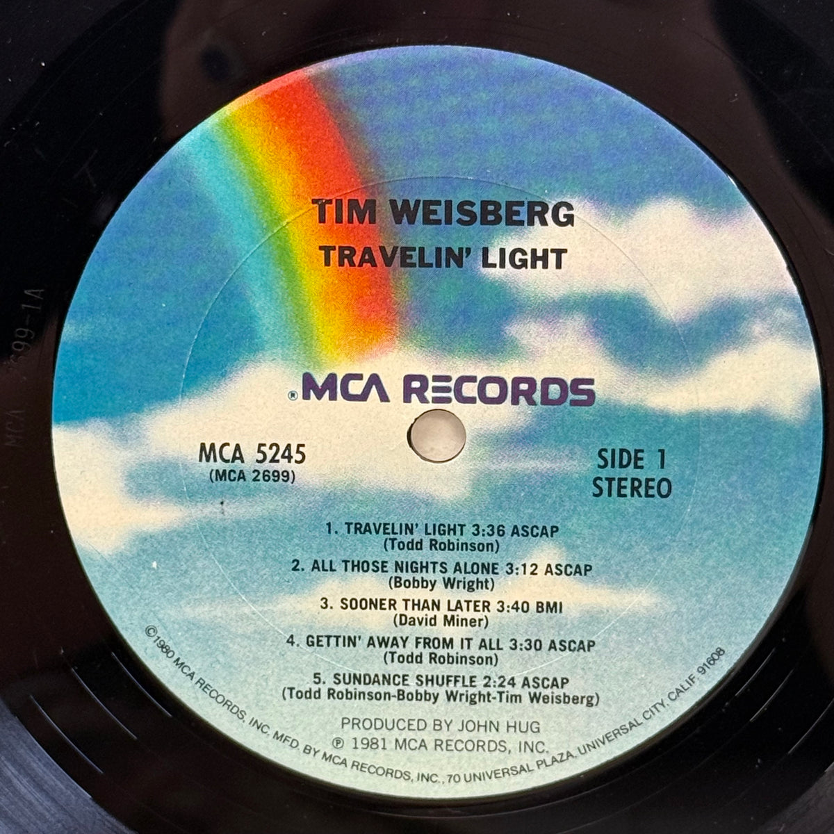 Tim Weisberg Travelin’ Light Vinyl LP 1981 MCA #MCA-5245