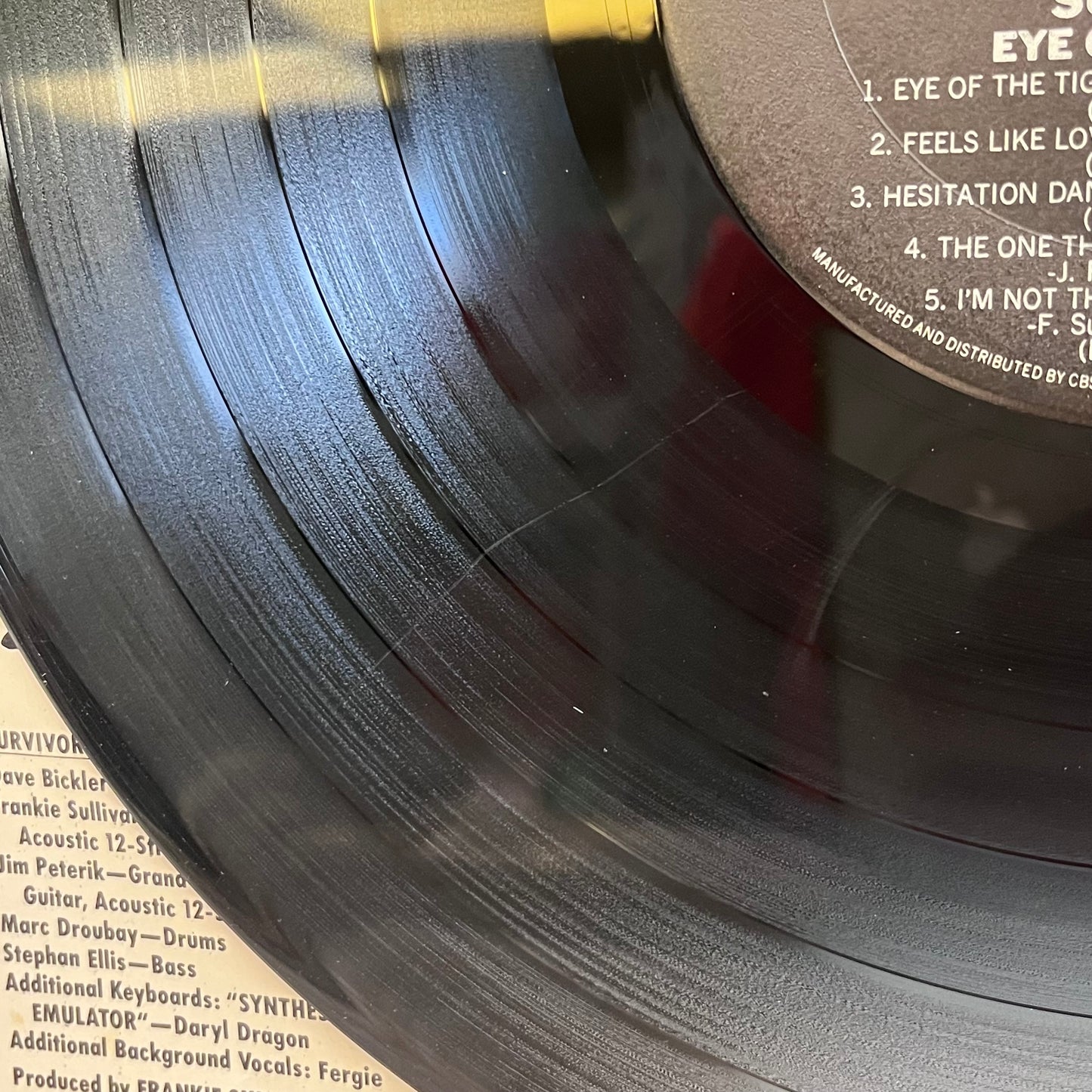 Survivor Eye of the Tiger Vinyl Record, 1982