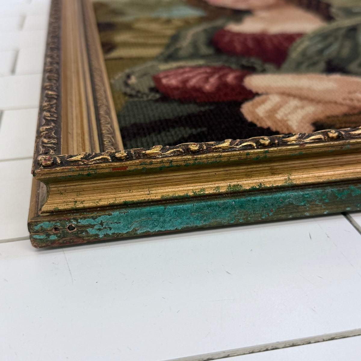Leonardo da Vinci Mona Lisa Framed Needlepoint Art
