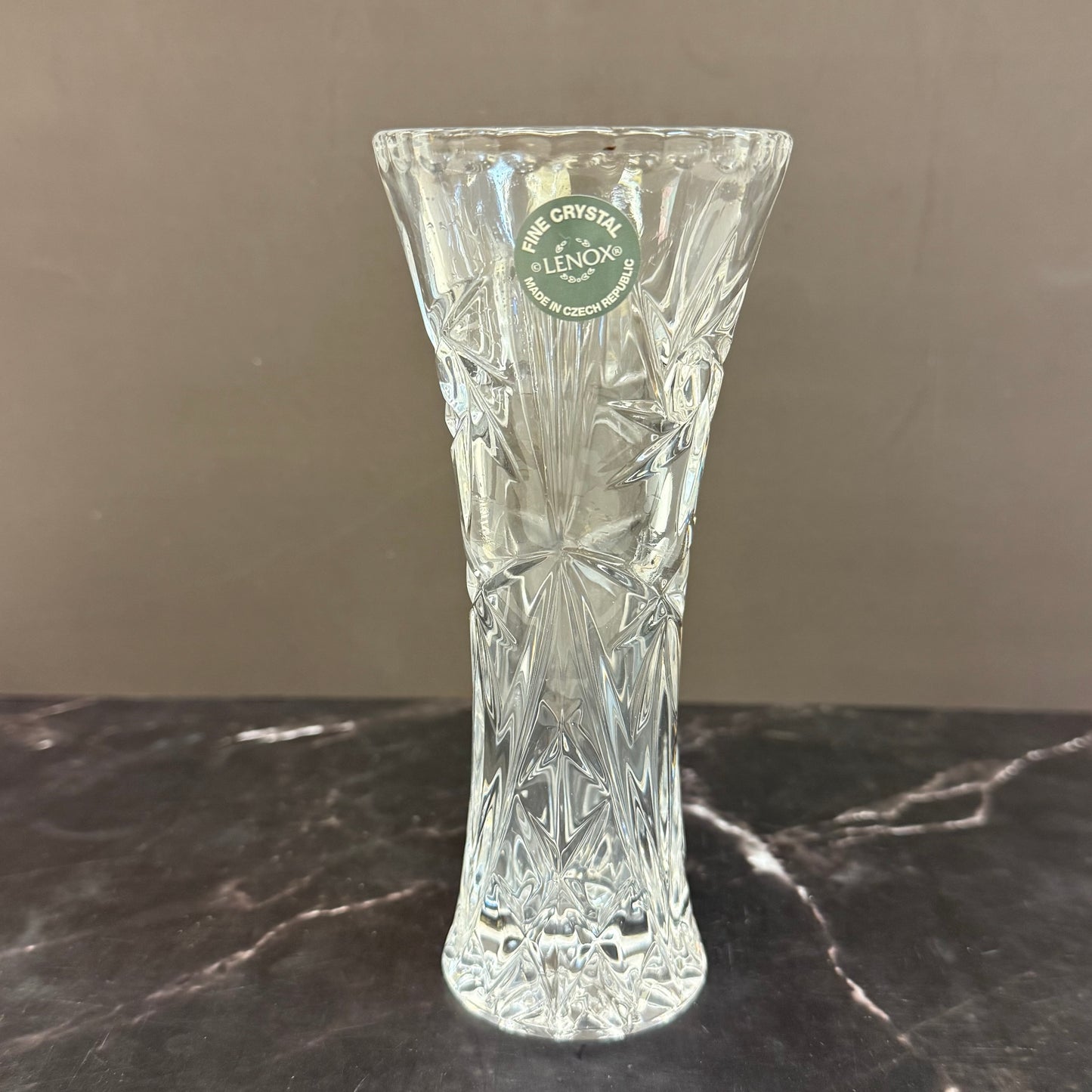 Lenox Star Cut Crystal Vases, Set of 2 1990s