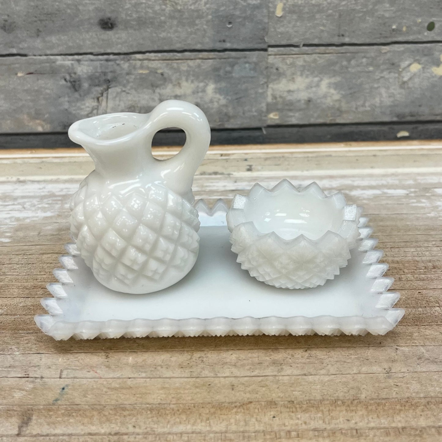 Westmoreland Thumbelina Milk Glass Tableware, Set of 5