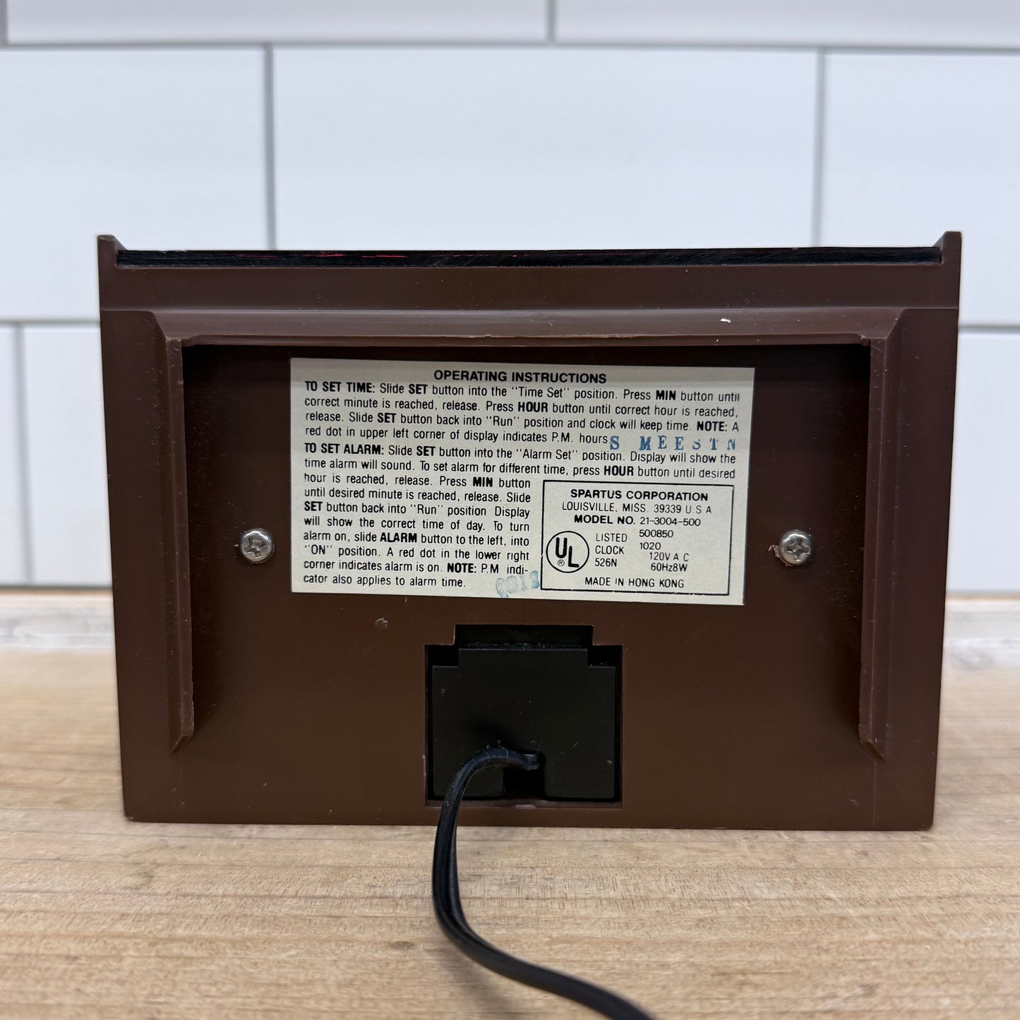 Vintage Spartus Solid State Alarm Clock, 1970s