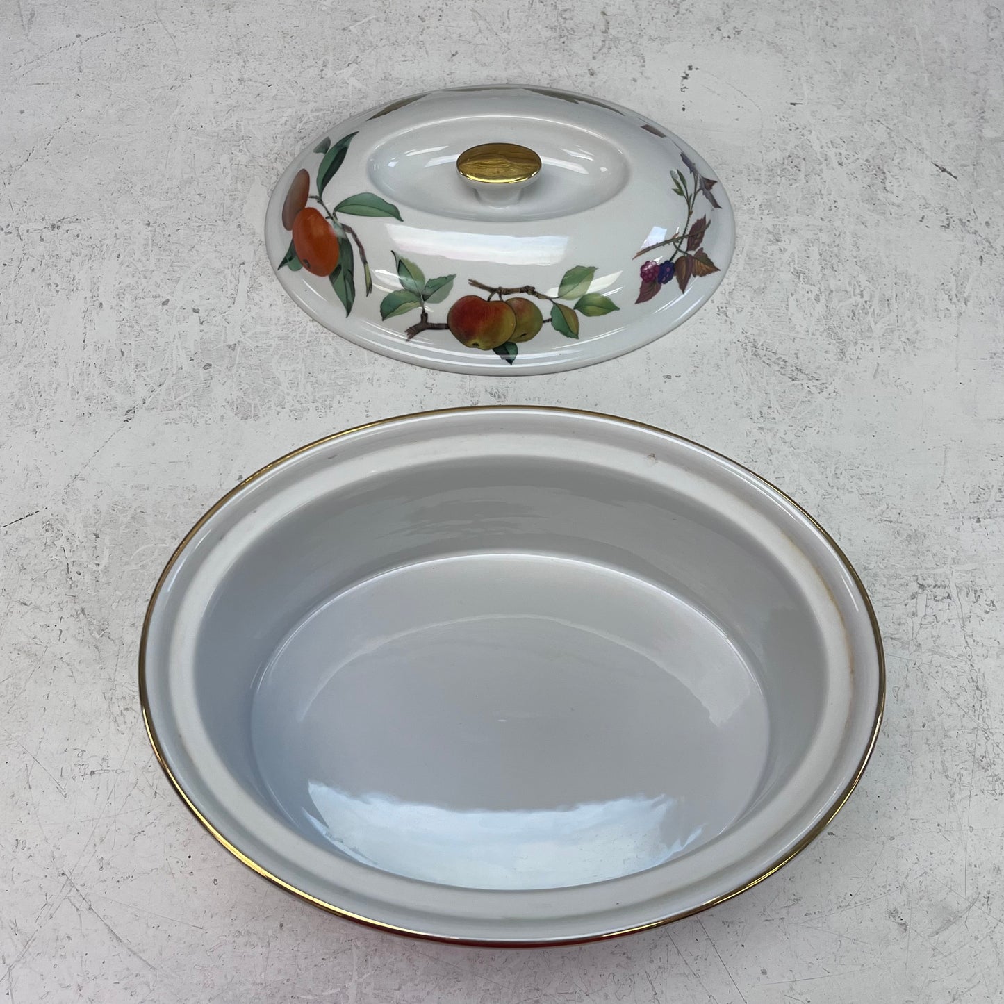 Royal Worcester Evesham Porcelain Casserole Dish