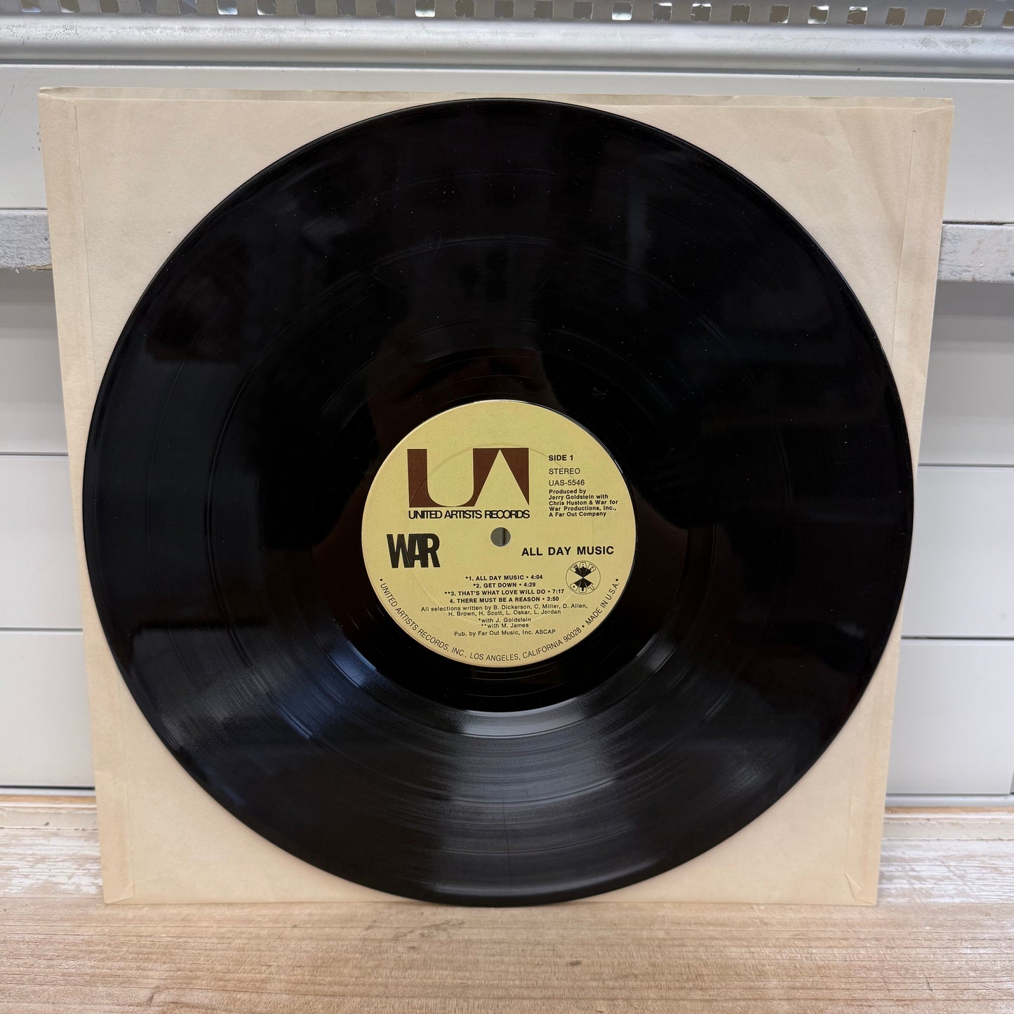 War All Day Music Vinyl Record, 1971