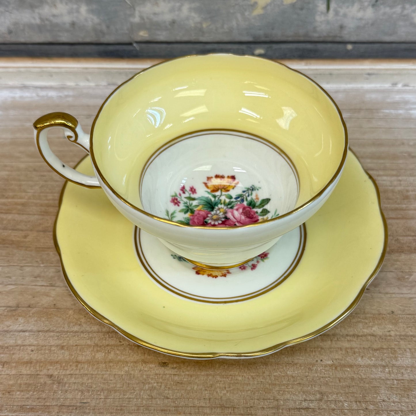 Foley Bone China Floral Teacup & Saucer