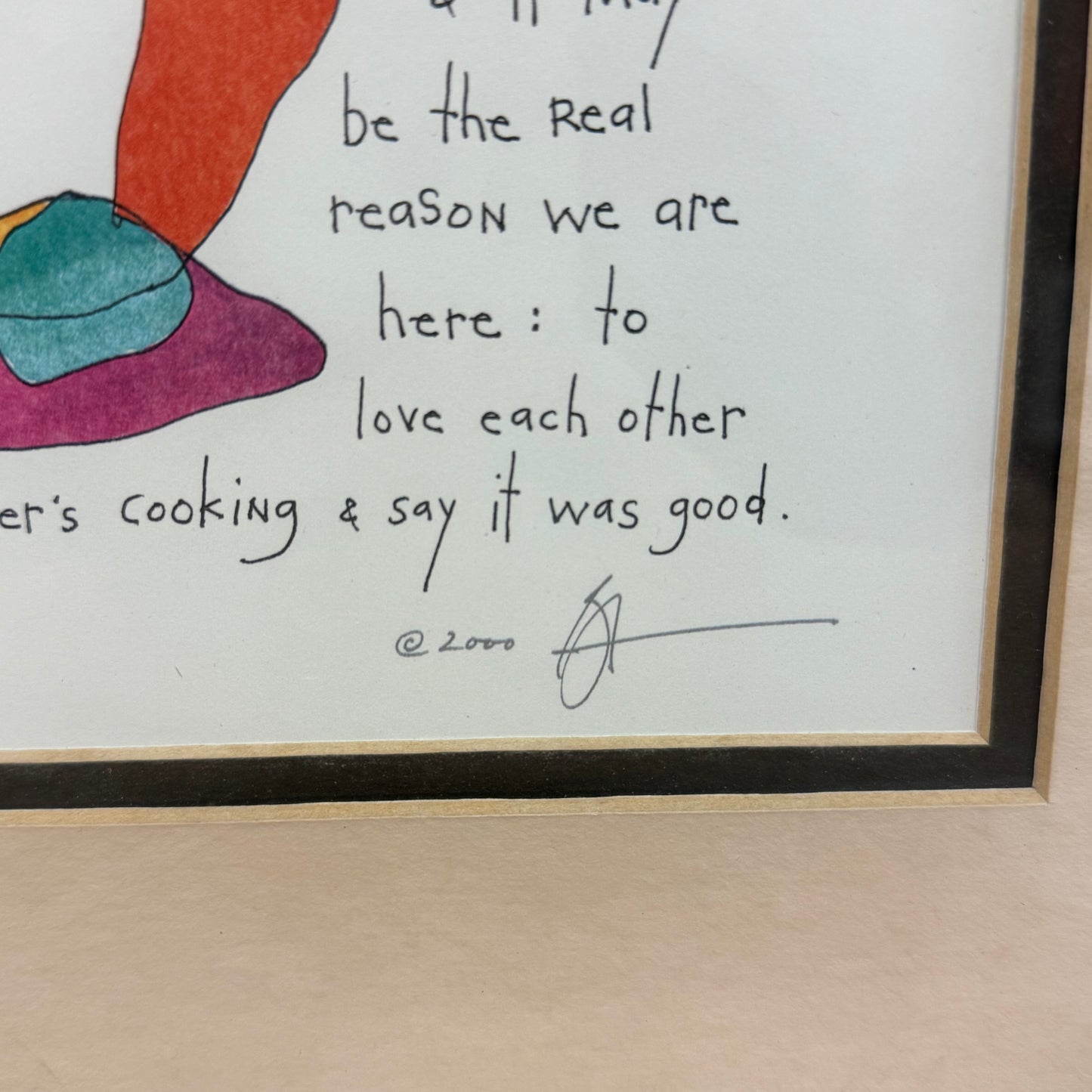 Brian Andreas StoryPeople Real Reason Framed Art Print, Signed 2000