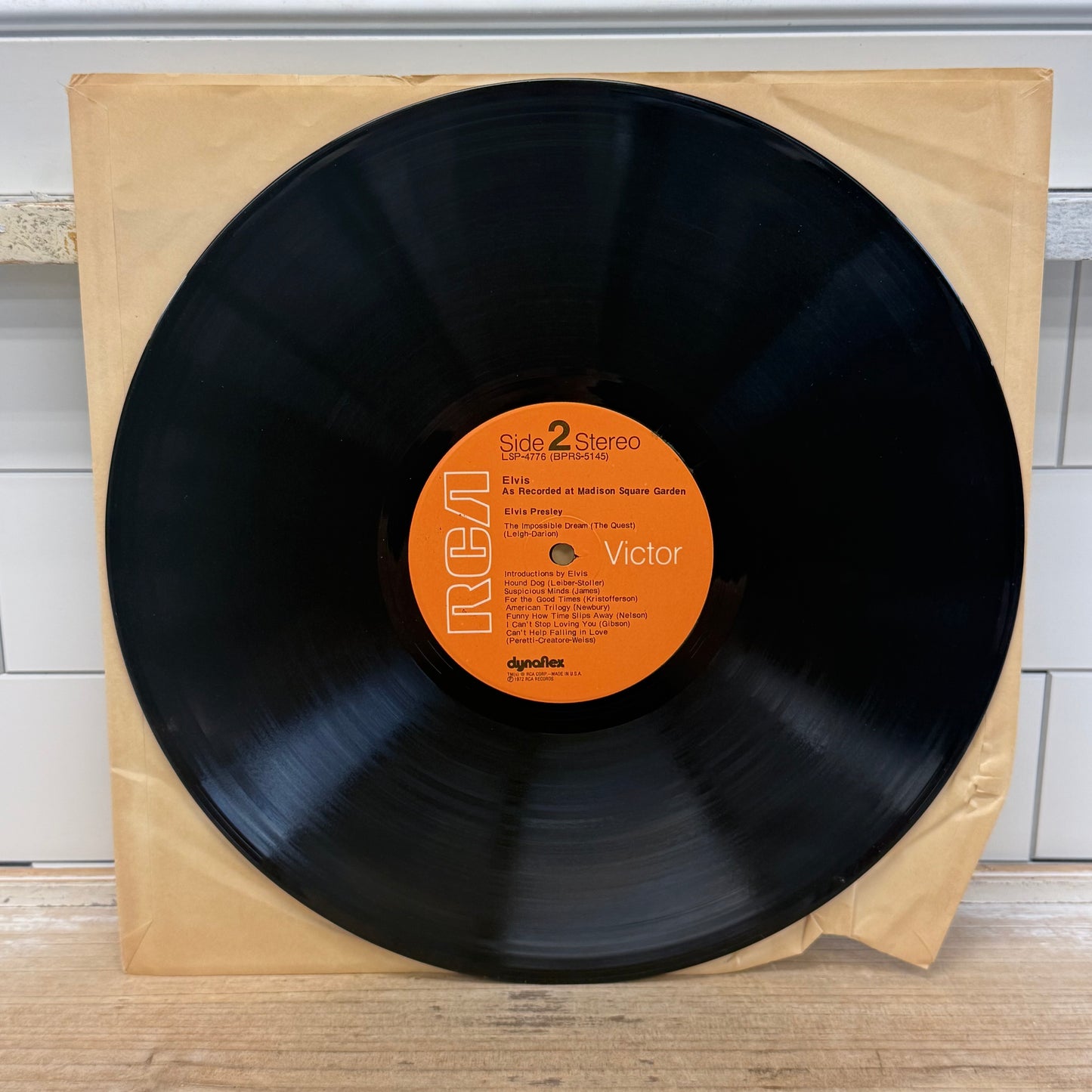 Elvis As Recorded at Madison Square Garden Vinyl 1972 #LSP4776