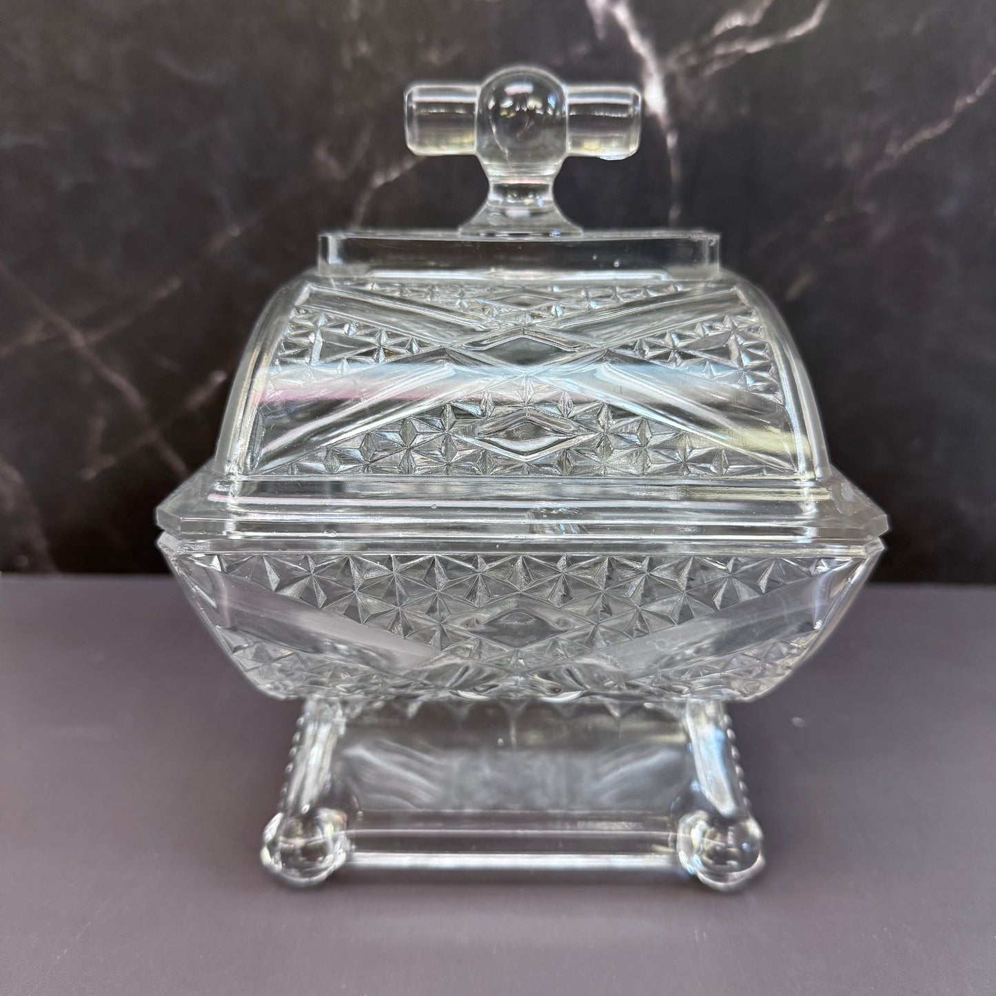 Adams & Co. Ashman Crossroads EAPG Lidded Compote, 1880s