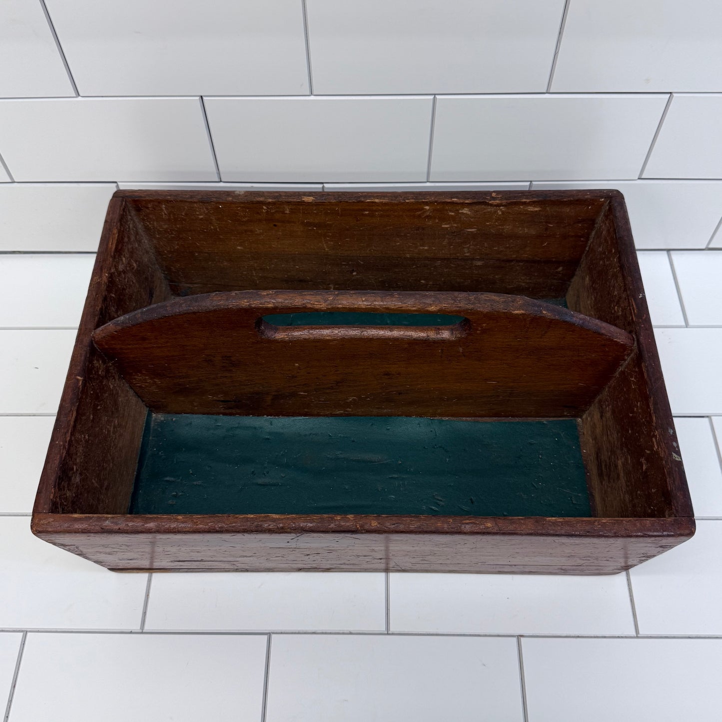 Handcrafted Wooden Divided Caddy