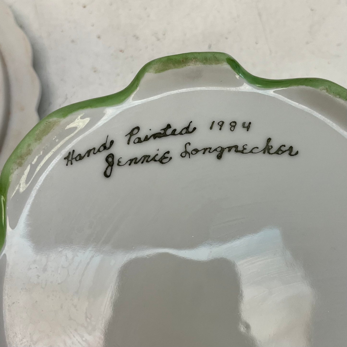 Hand Painted Porcelain Powder Jar, 1984