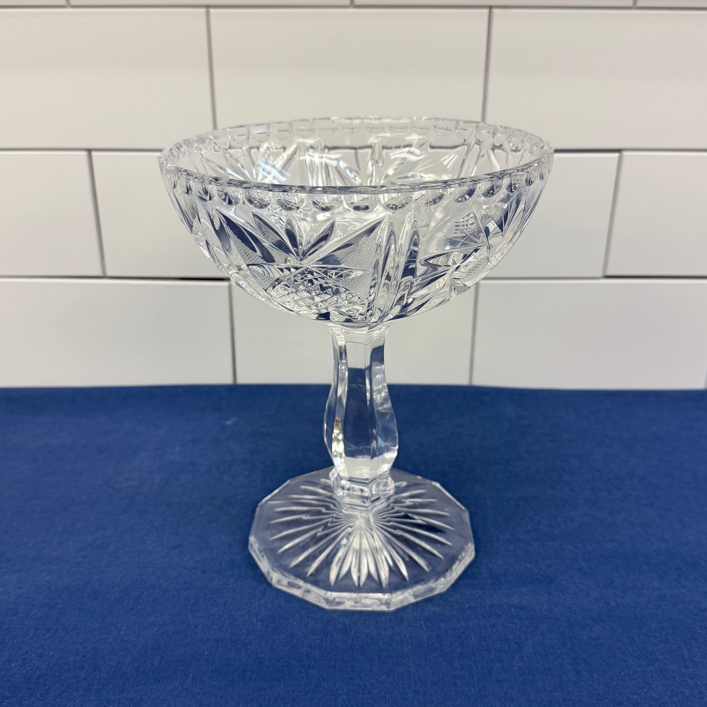 Cut Crystal Pedestal Compote
