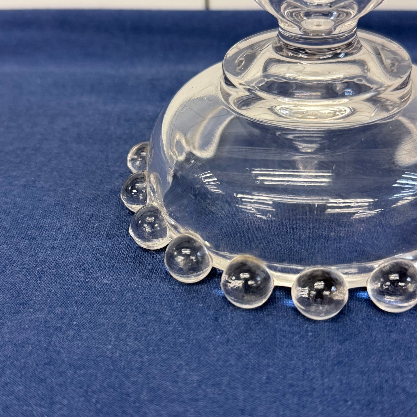 Imperial Candlewick Glass Candle Holder