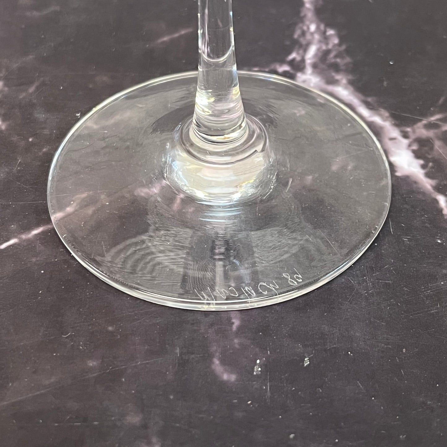 Steven Maslach Hand Blown Wine Glass, Signed 1989