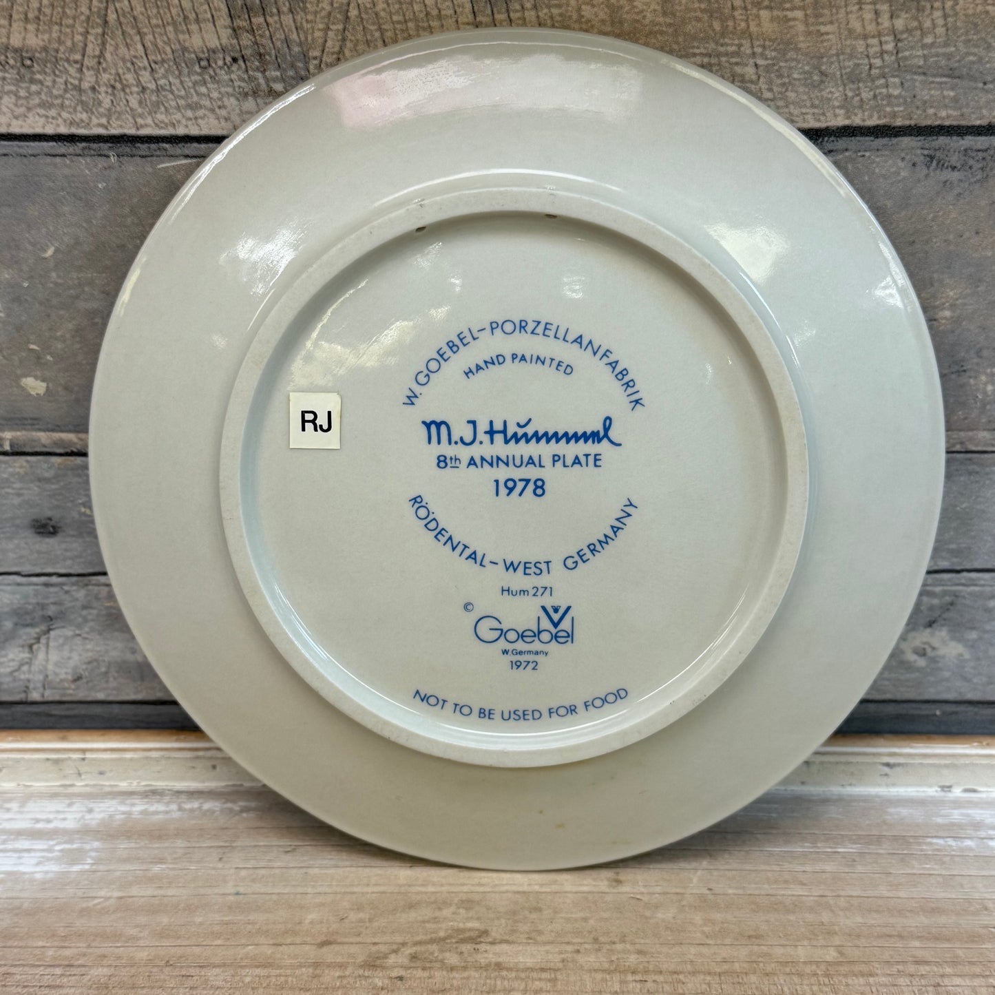 Goebel Hummel Happy Pastime Collector’s Plate in Box, 1978