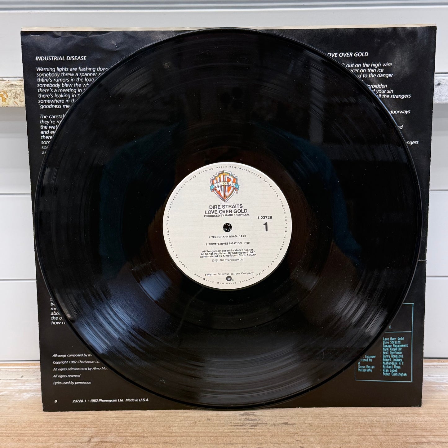 Dire Straits Love Over Gold Vinyl Record LP 1982 #1-23728