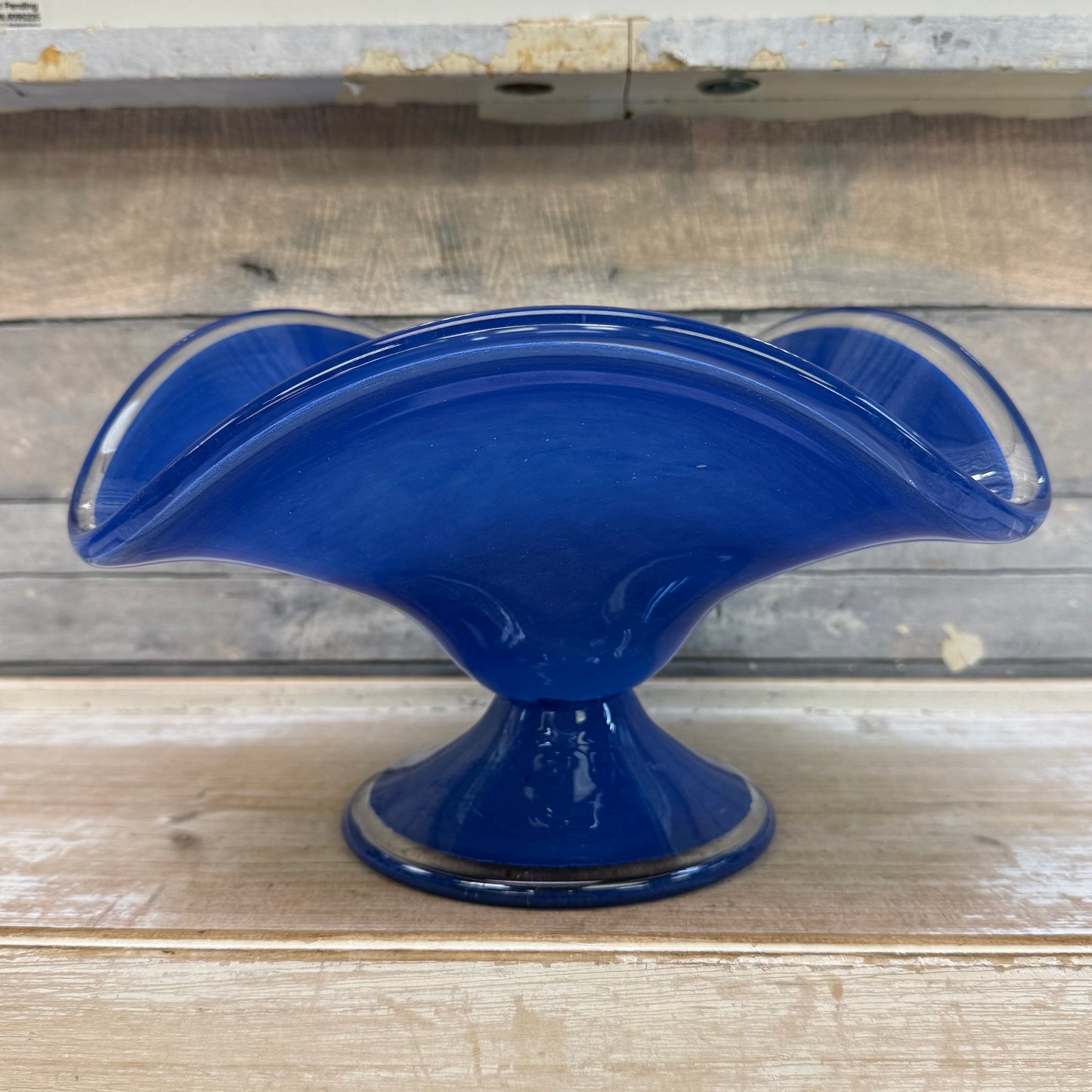 Handblown Art Glass Console Bowl