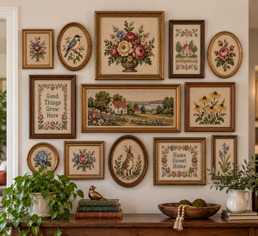 Vintage Needlepoint, Cross Stitch & Crewel: Handmade Art Worth Finding