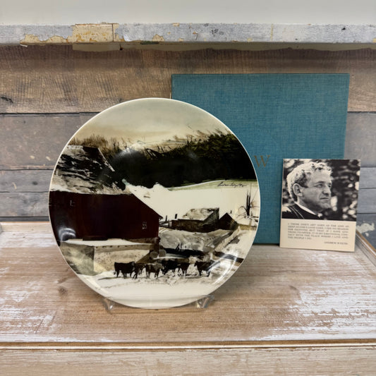 Andrew Wyeth The Kuerner Farm Collectible Plate in Box, 1971