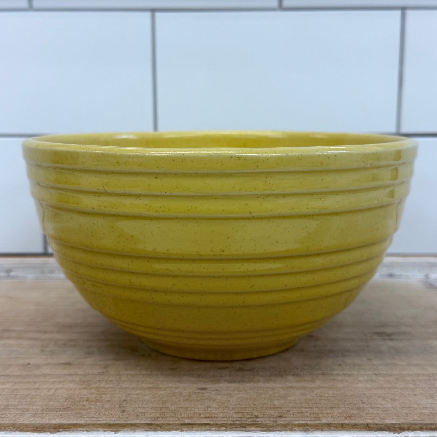 McCoy Yellow Ribbed Mixing Bowl USA 1960s