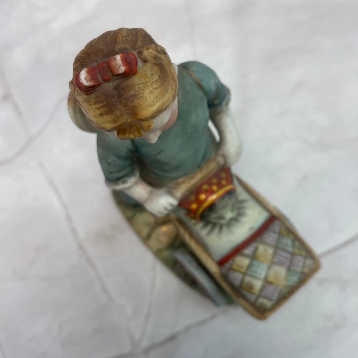 Shafford Girl with Cat in Stroller Figurine