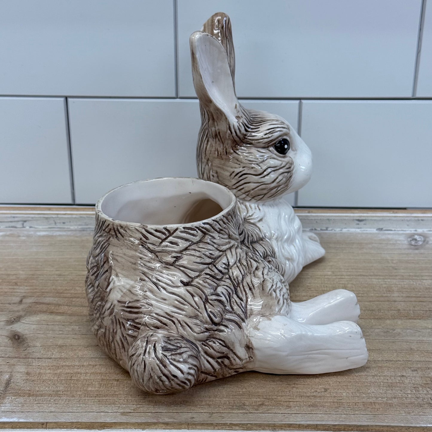 Holland Floral Inc Bunny Planter 1994 Ceramic Rabbit
