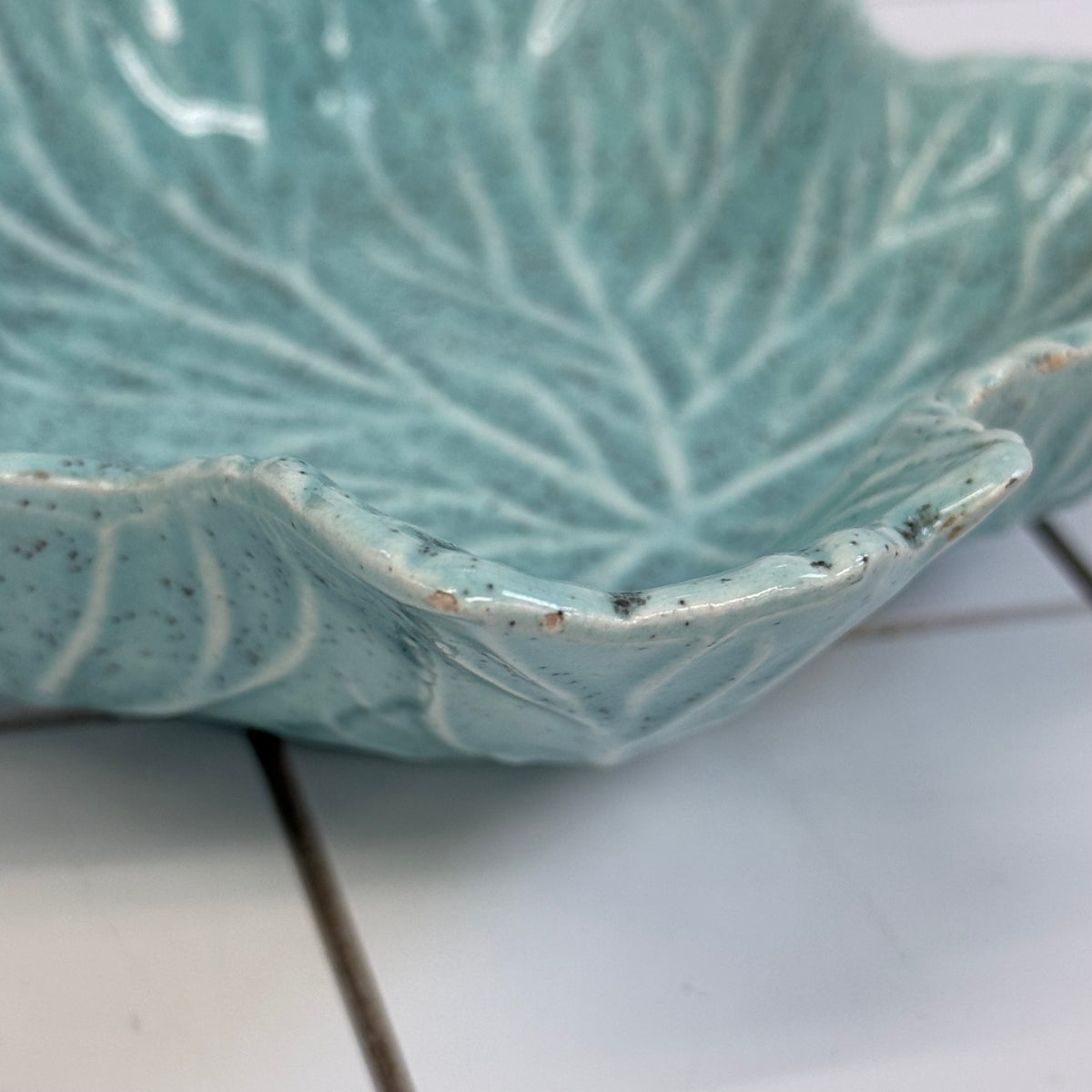 California Originals Turquoise Leaf Bowls Set of 3 Vintage 1960s