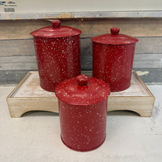 Park Designs Granite Enamelware Canisters, Set of 3