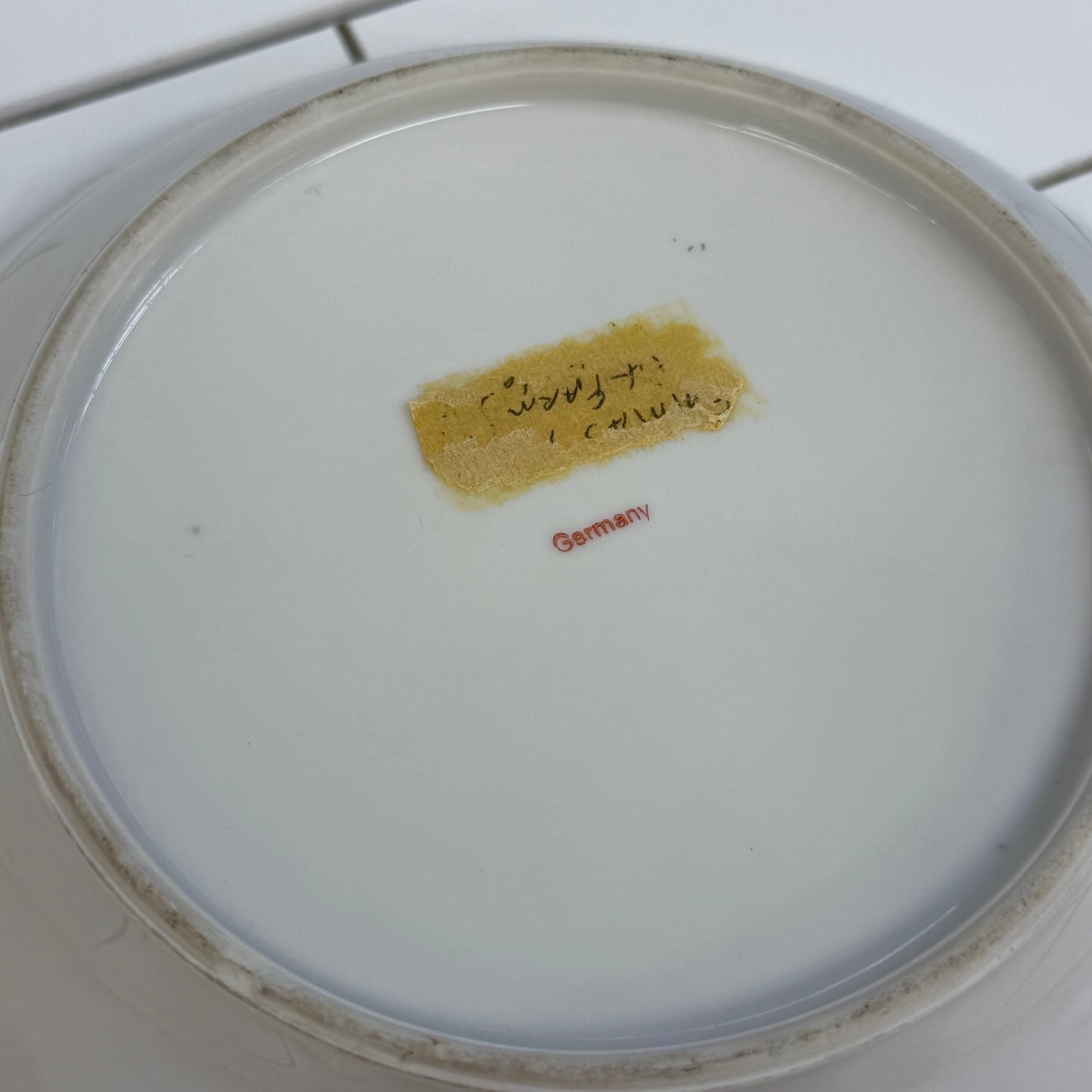 German Hand Painted Fruit Porcelain Serving Bowl