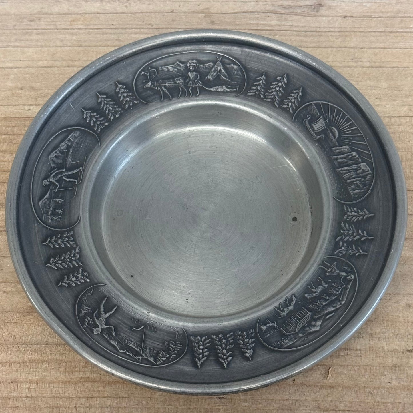 Vesttinn Norway Embossed Pewter Dish