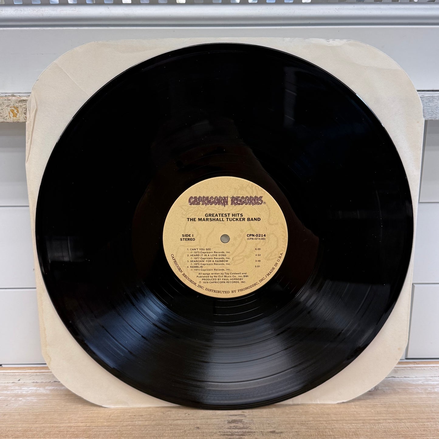 The Marshall Tucker Band Greatest Hits Vinyl LP 1978 #CPN-0214