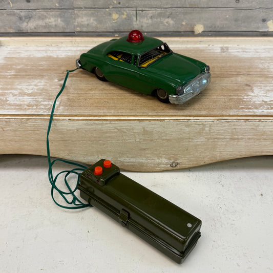 Marx Line Mar Battery Powered Police Car Tin Toy, 1950s