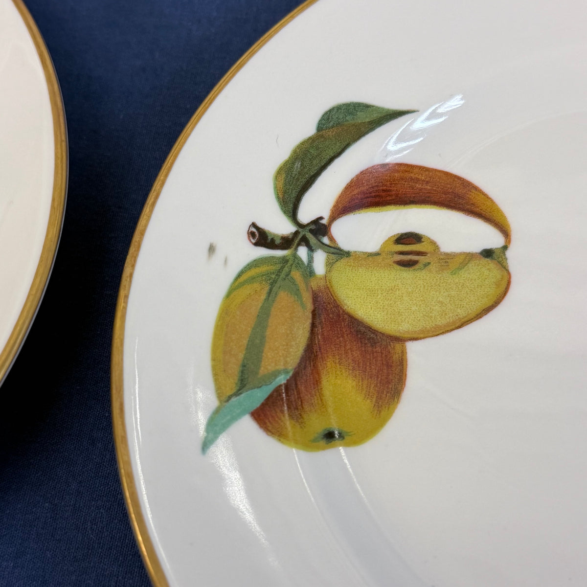 Royal Worcester Evesham Gold Fruit Plates Set of 8