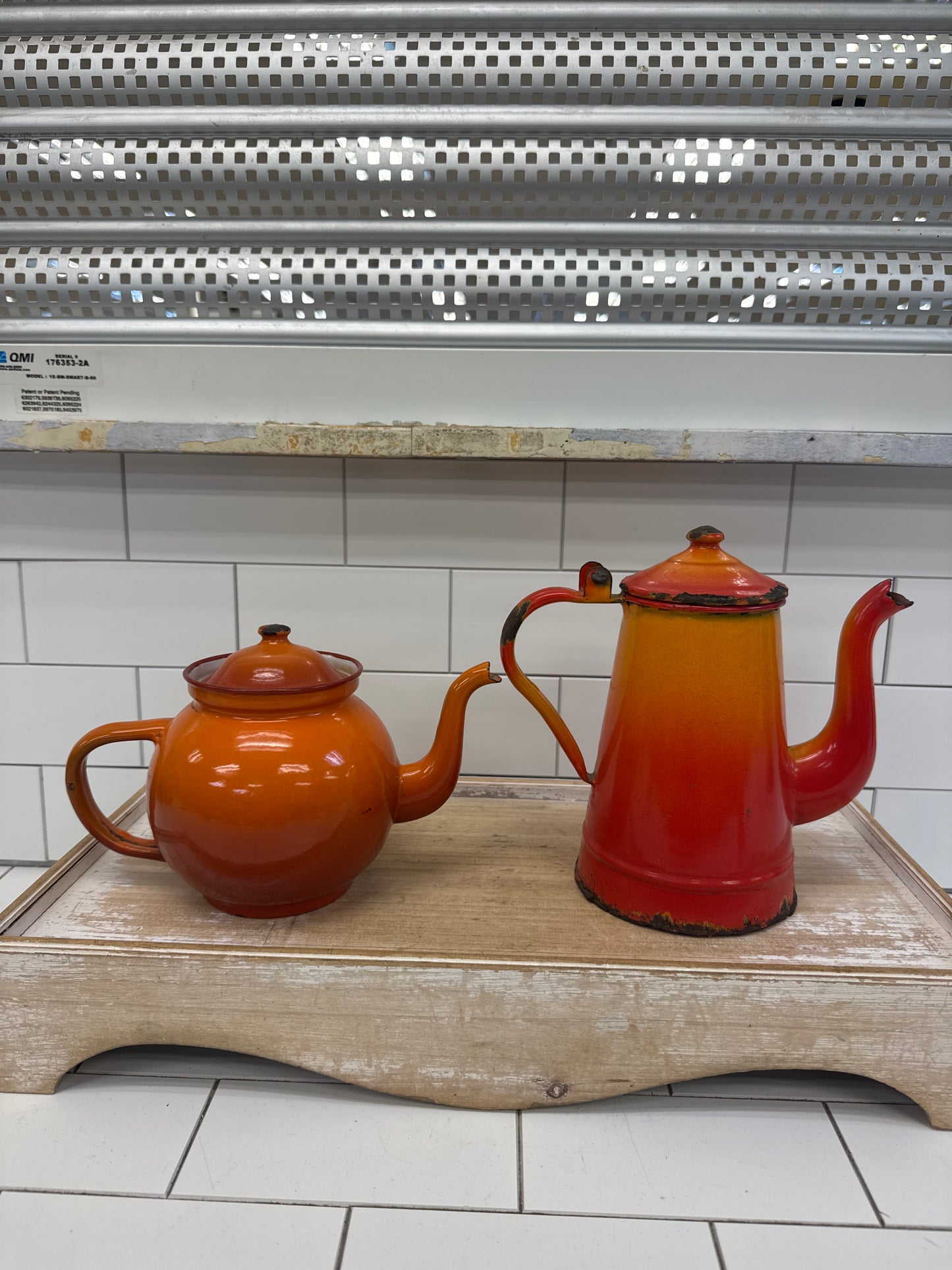 Orange Enamelware Selection